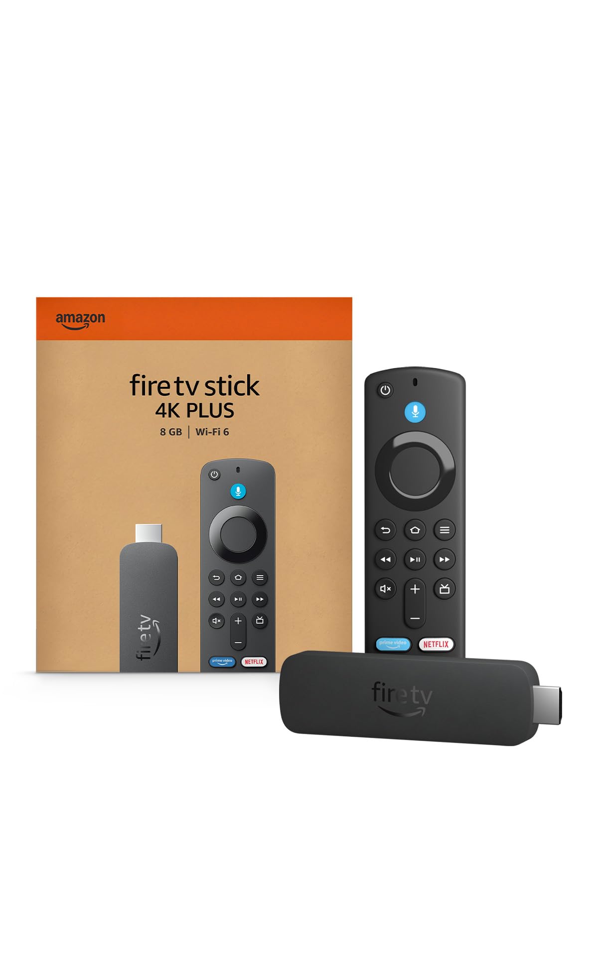 亚马逊Fire TV Stick 4K Plus 最新款 Wi-Fi 6 AI语音搜索 流媒体棒