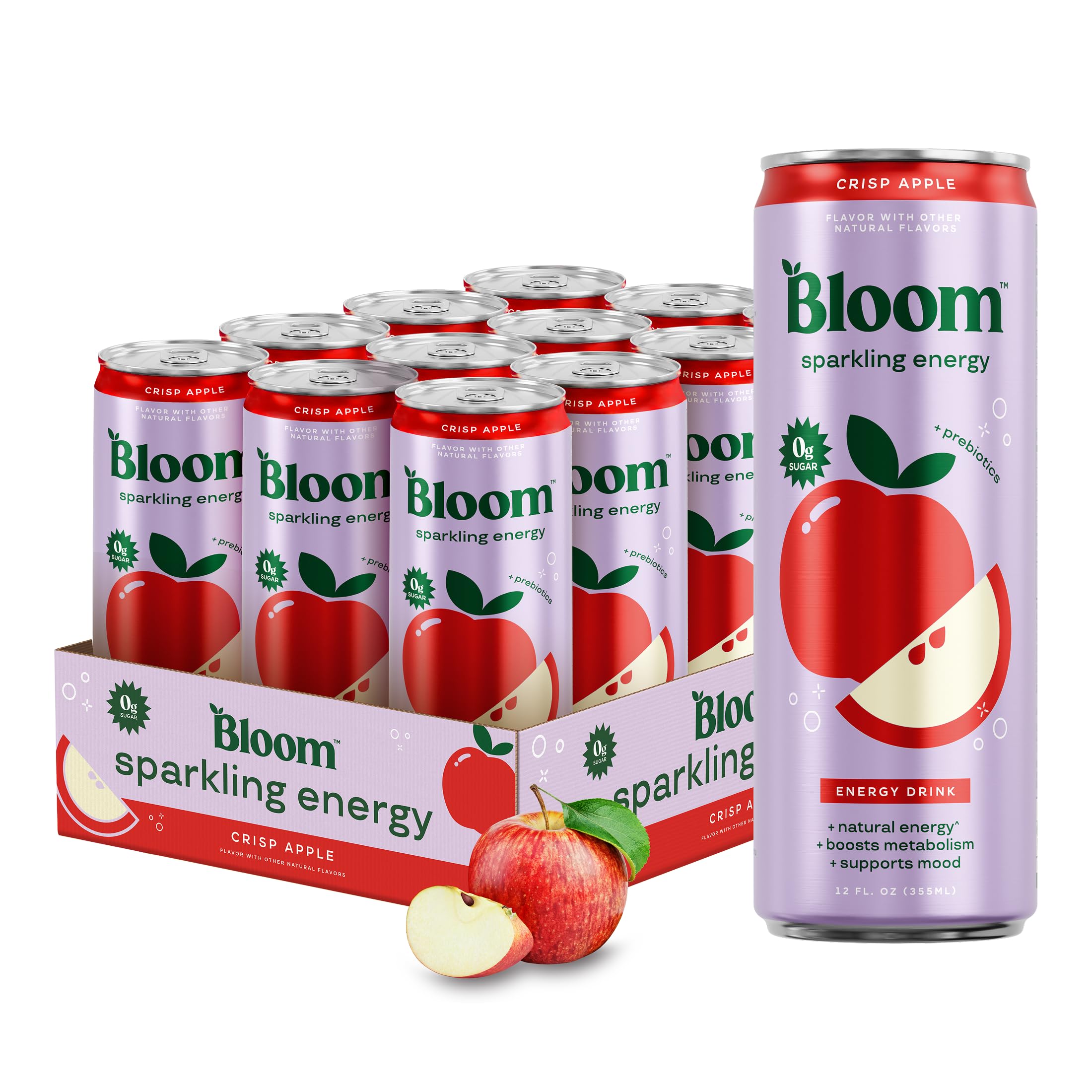 Bloom Nutrition 零糖能量饮料 苹果脆味 12罐装