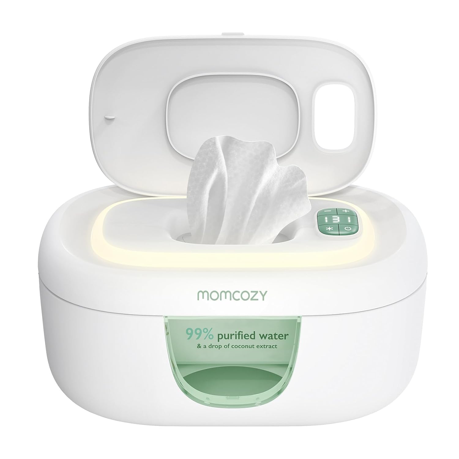 Momcozy婴儿湿巾加热器 大容量弹簧设计 4档调温夜灯