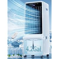 SUNGDOGIN 30英寸无窗移动冷风机 1800CFM大风量蒸发式空调扇 4加仑水箱 4个冰晶盒