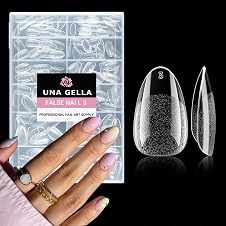 UNA GELLA 短杏仁圆头假指甲216片全贴甲片