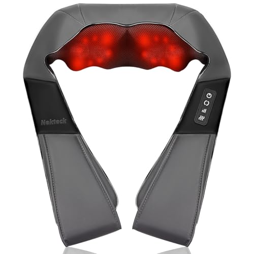 Nekteck 3D指压颈椎按摩枕 升级款热敷肩部背部按摩器