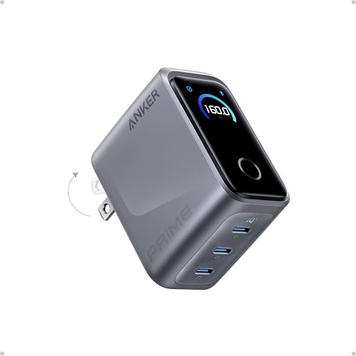 Anker安克Prime 160W氮化镓三口快充充电器适配MacBook Pro