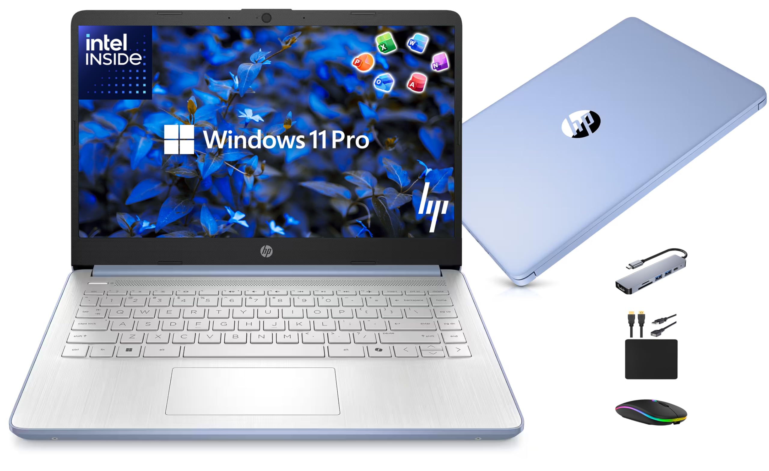 HP 14英寸轻薄便携笔记本电脑学生商务办公 Copilot AI Win11 Sky Blue