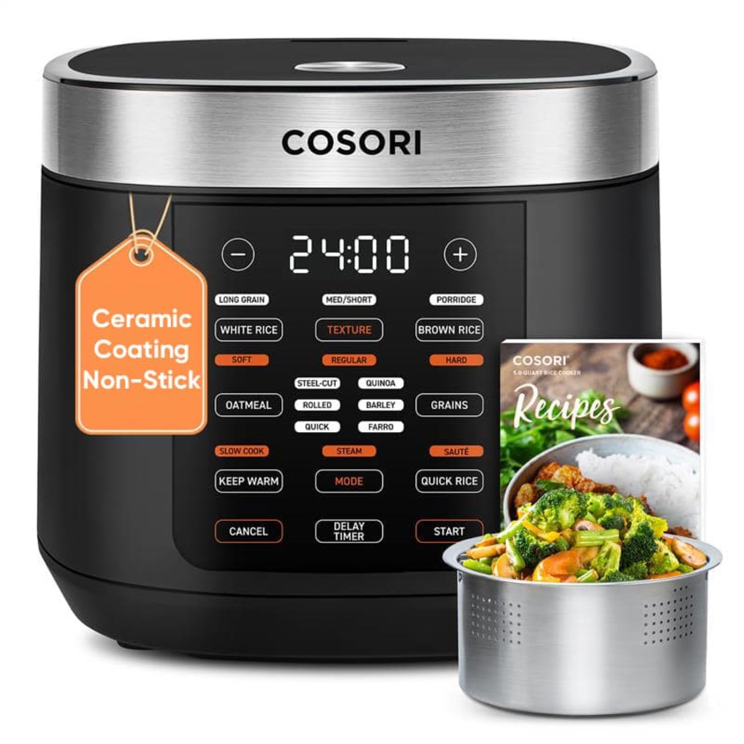 Cosori 10杯大容量智能电饭煲，18合1多功能微压电饭锅