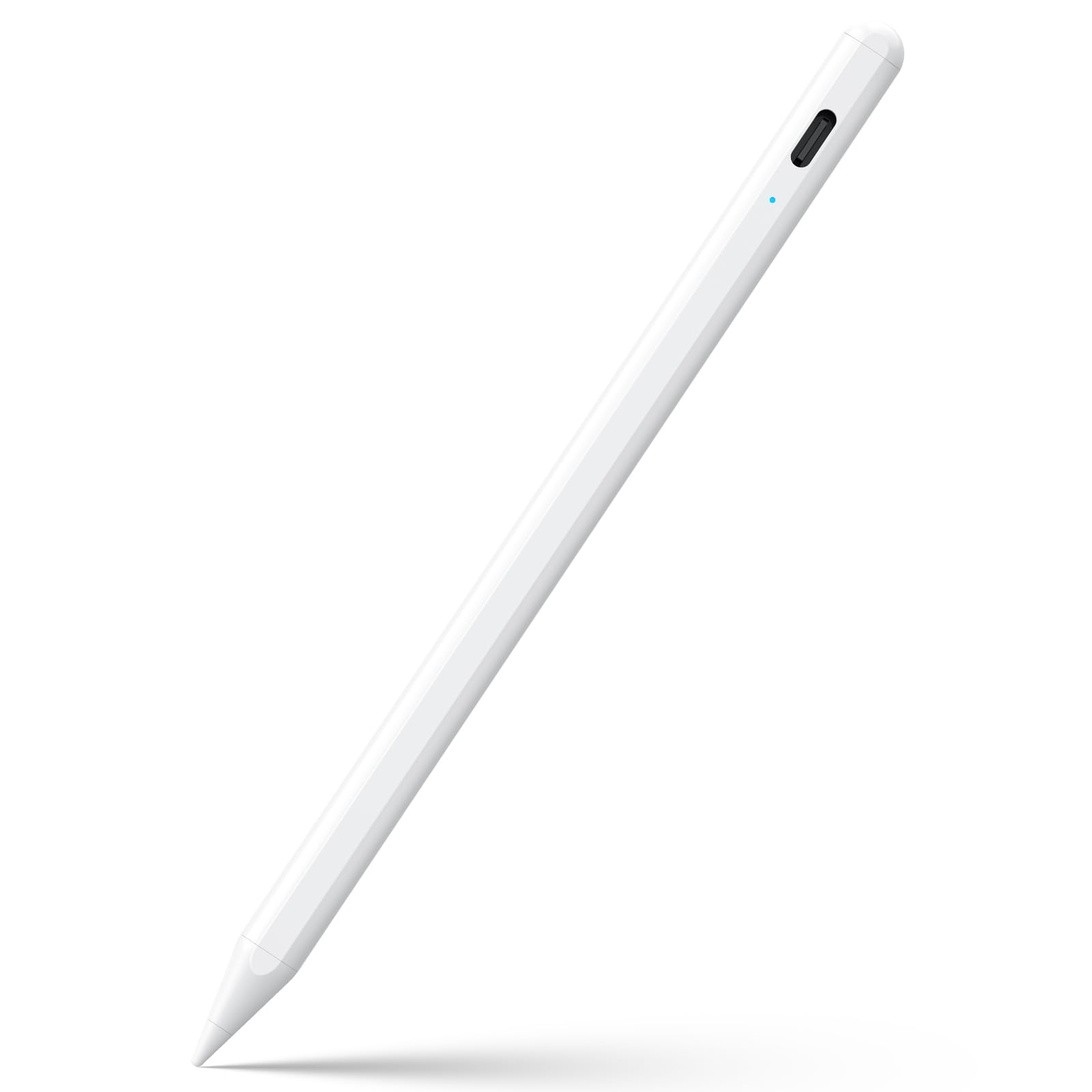 JAMJAKE Stylus Pen for iPad 6-11th Gen 2X Fast Charge, Palm Rejection-White | Tilt Sensitivity, USB-C Charge, Compatible with 2018-2026 Apple Pencil iPad Pro 11/12.9/13, Air 3/4/5/M2/M3/M4, mini 5/6/7