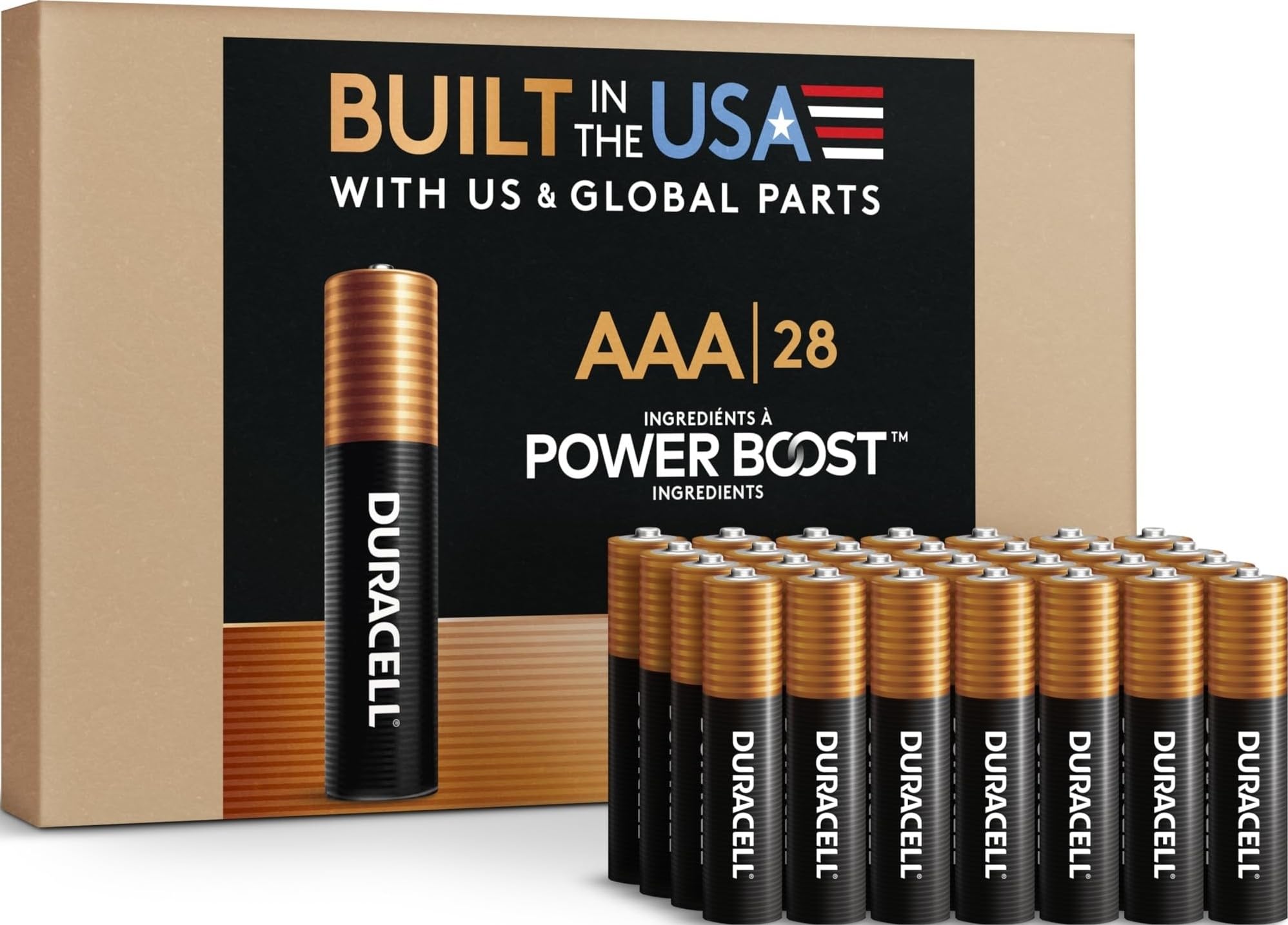 金霸王Duracell AAA七号电池28粒装 12年保质 收纳托盘