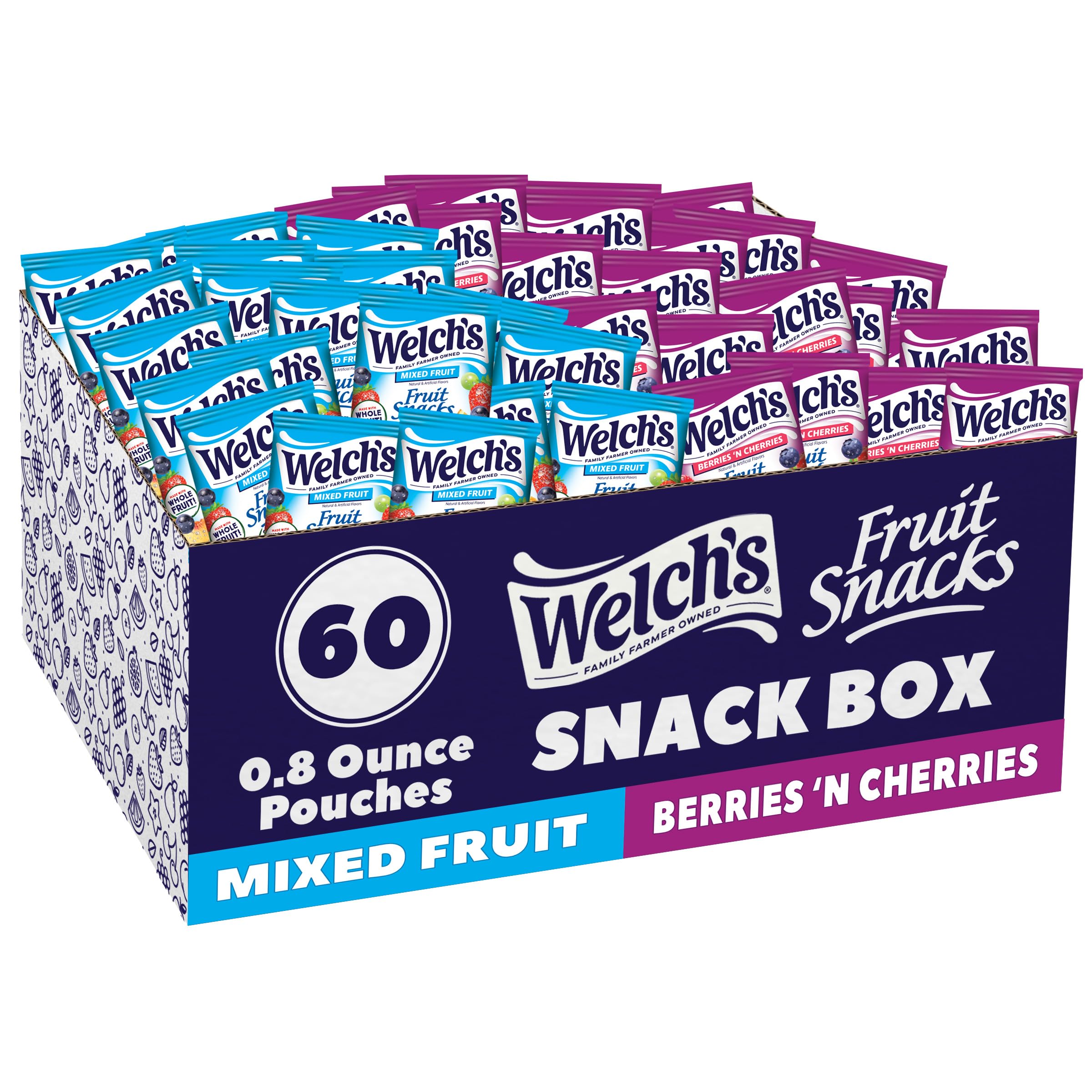 Welch's 综合水果与浆果樱桃味零食 60包装