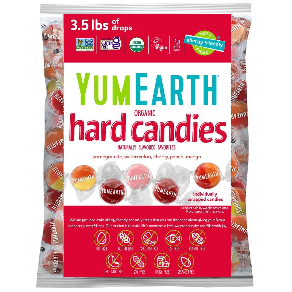 YumEarth有机水果硬糖多口味混合装无麸质素食