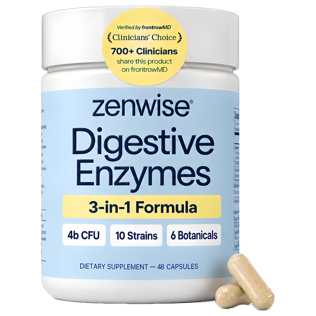 Zenwise消化酶复合益生菌益生元 缓解胀气助消化 48粒装